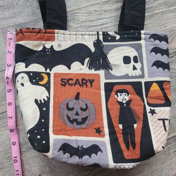 Halloween Trick or Treat Ghost Bat Spooky Handmade Handbag - Picture 6 of 8